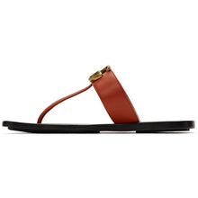 Gucci Red Leather Double G Sandals