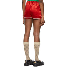 Gucci Red Satin GG Cherry Shorts