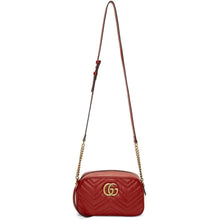 Gucci Red Small GG Marmont 2.0 Camera Bag
