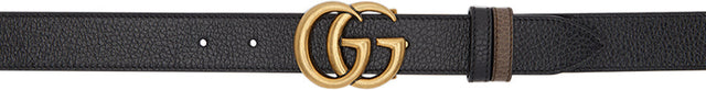 Gucci Reversible Black Thin GG Belt - Ceinture de gg mince noire de gucci réversible - 구찌 가역적 인 블랙 얇은 GG 벨트