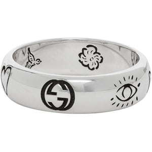 Gucci Silver 'Blind For Love' Ring