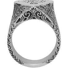 Gucci Silver Engraved Heart Ring