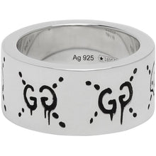 Gucci Silver Large 'GucciGhost' Ring - Gucci Silver Grand Bague 'Guccighost' - Gucci 실버 큰 '구CCHICOST'링