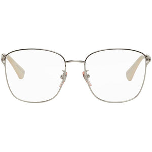 Gucci Silver Large Square Glasses - Gucci Argent Grands verres carrés - 구찌 실버 큰 사각형 안경