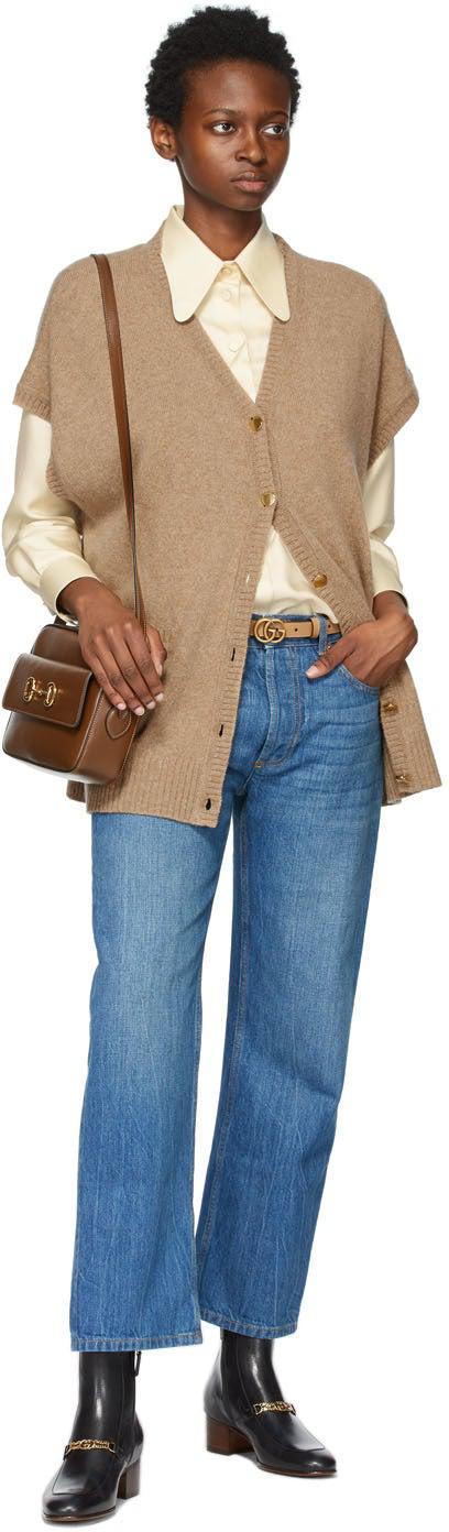 Gucci Tan Thin Marmont Belt