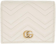 Gucci White GG Marmont 2.0 Chain Wallet Bag
