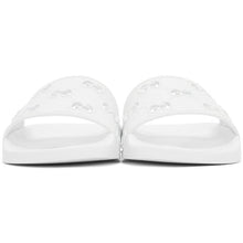 Gucci White GG Pool Slides