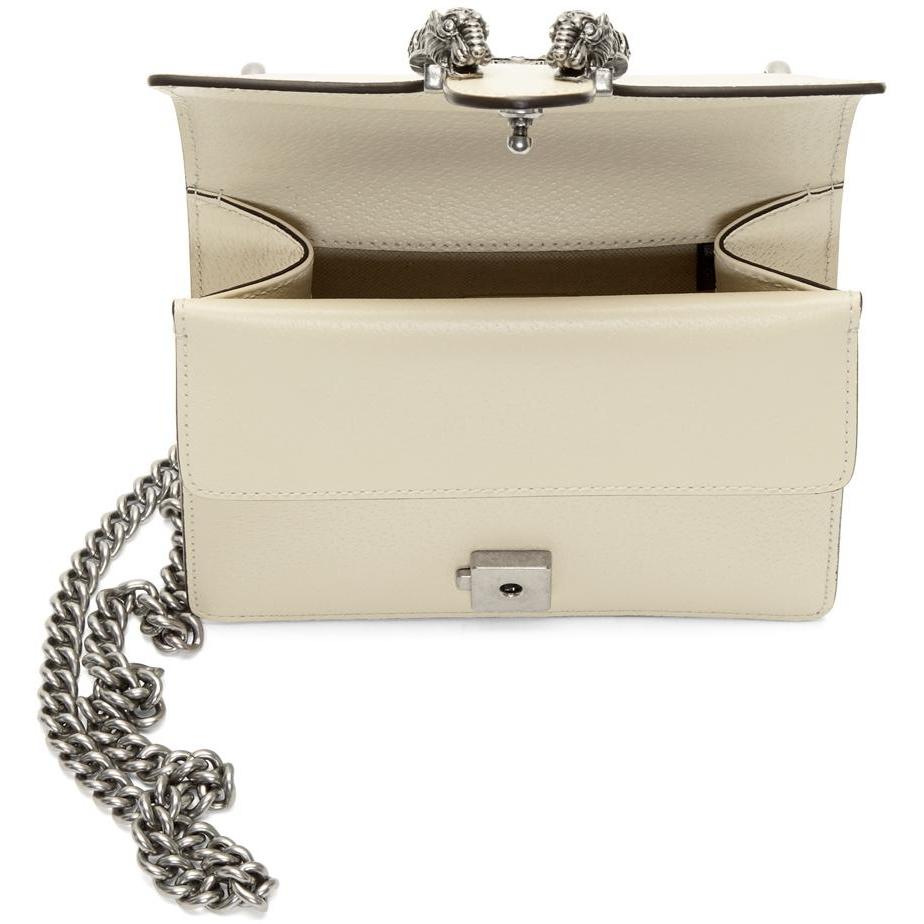 Gucci White Mini Dionysus Chain Bag - Gucci blanc mini-dionysus chaîne de chaîne - 구찌 화이트 미니 Dionysus 체인 백
