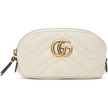 Gucci White Mini GG Marmont 2.0 Coin Pouch