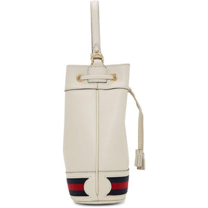Gucci White Ophidia Bucket Bag