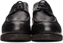 Guidi Black Contrast Stitch Derbys