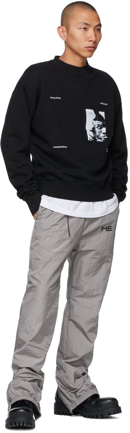 HELIOT EMIL Black Print Sweatshirt