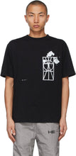 HELIOT EMIL Black Print T-Shirt - T-shirt imprimé noir Heliot Emil - 헬리엇에 Emil 블랙 프린트 티셔츠