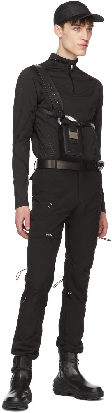 HELIOT EMIL Black Tech Long Sleeve T-Shirt