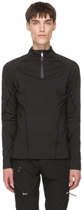 HELIOT EMIL Black Tech Long Sleeve T-Shirt - T-shirt à manches longues Heliot Emil Tech Black Tech - 헬리엇 에미 흑인 테크 긴 소매 티셔츠