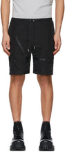 HELIOT EMIL Black Track Shorts - Short Heliot Emil Black Track - Heliot Emil 블랙 트랙 반바지