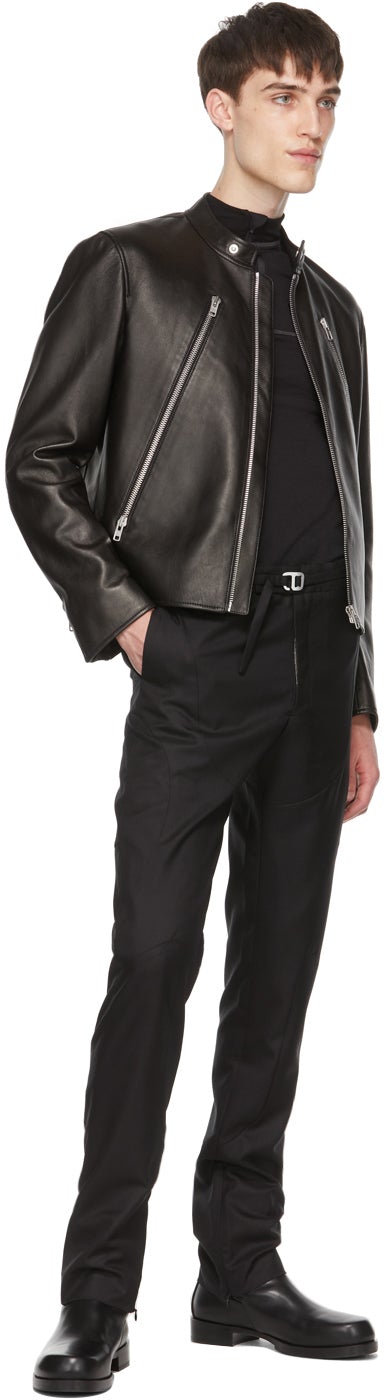 HELIOT EMIL Black Wool Tailored Trousers