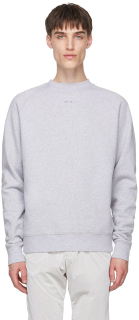 HELIOT EMIL Grey Logo Sweatshirt - Heliot Emil Grey Logo Sweat-shirt - 헬리엇 에밀리 회색 로고 스웨터