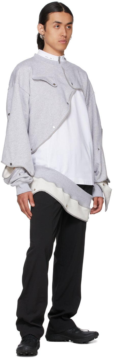 HELIOT EMIL Grey Removable Layers Sweatshirt