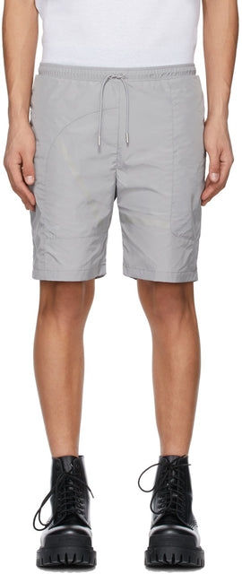 HELIOT EMIL Grey Track Shorts - Heliot Emil Grey Track Short - 헬리엇 에밀 그레이 트랙 반바지