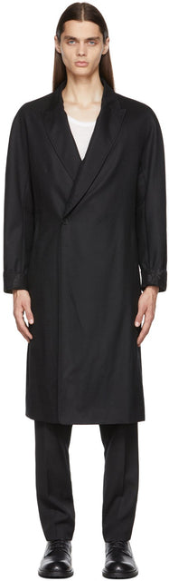 Haider Ackermann Black Oversized Coat - Haider Ackermann Noir Manteau surdimensionné - Haider Ackermann 블랙 대형 코트