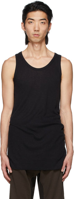 Haider Ackermann Black Ribbed Tank Top - Haider Ackermann Noir Tank - HAIDER Ackermann 블랙 리브 탱크 탑