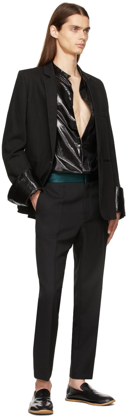 Haider Ackermann Black Wool Classic Skinny Trousers