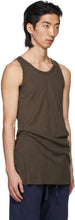 Haider Ackermann Brown Ribbed Tank Top