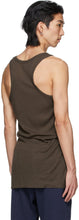Haider Ackermann Brown Ribbed Tank Top