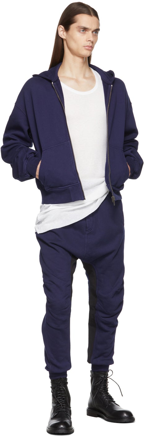 Haider Ackermann Indigo Moonshape Jogging Lounge Pants