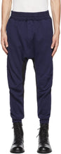 Haider Ackermann Indigo Moonshape Jogging Lounge Pants - Haider Ackermann Indigo Pantalon de jogging Jogging Jogging Jogging - Haider Ackermann 인디고 Moonshape 조깅 라운지 바지