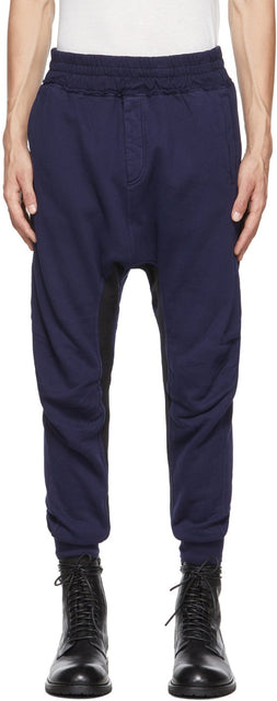 Haider Ackermann Indigo Moonshape Jogging Lounge Pants - Haider Ackermann Indigo Pantalon de jogging Jogging Jogging Jogging - Haider Ackermann 인디고 Moonshape 조깅 라운지 바지