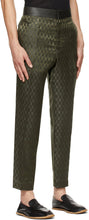 Haider Ackermann Khaki Silk Skinny Trousers
