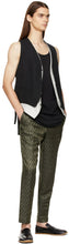 Haider Ackermann Khaki Silk Skinny Trousers
