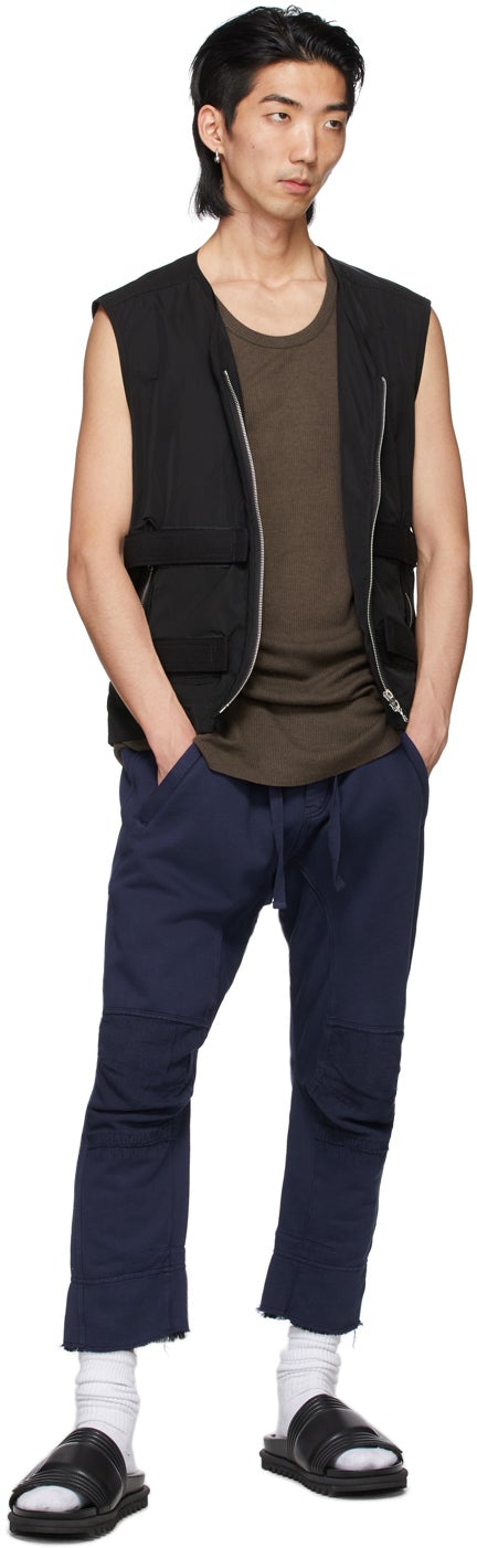 Haider Ackermann Navy Moonshape Lounge Pants