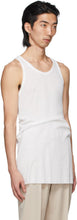 Haider Ackermann White Ribbed Tank Top