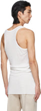 Haider Ackermann White Ribbed Tank Top