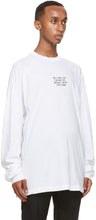 Haider Ackermann White 'The Way I Am' Long Sleeve T-Shirt