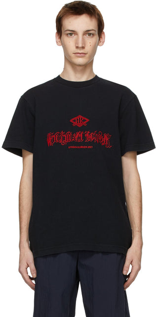 Han Kjobenhavn Black Artwork T-Shirt - T-shirt Han Kjobenhavn Black Artwork - 한 Kjobenhavn 블랙 아트웍 티셔츠
