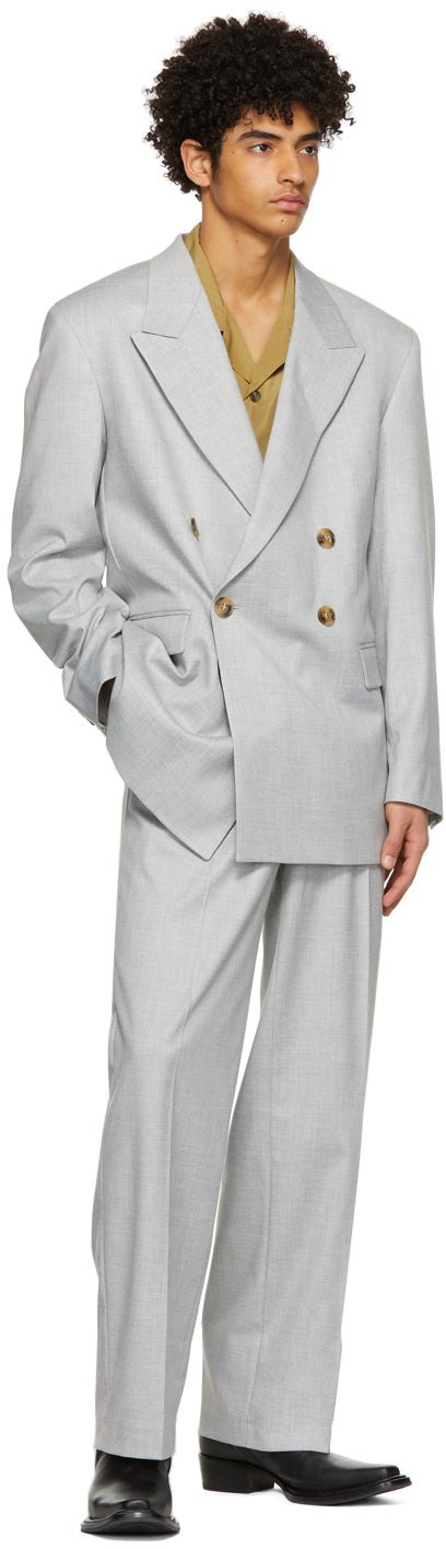 Han Kjobenhavn Grey Boxy Suit Trousers