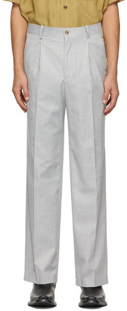 Han Kjobenhavn Grey Boxy Suit Trousers - Han KJobenhavn Gris Boxy Trousers - 한 Kjobenhavn 회색 상자 정장 바지
