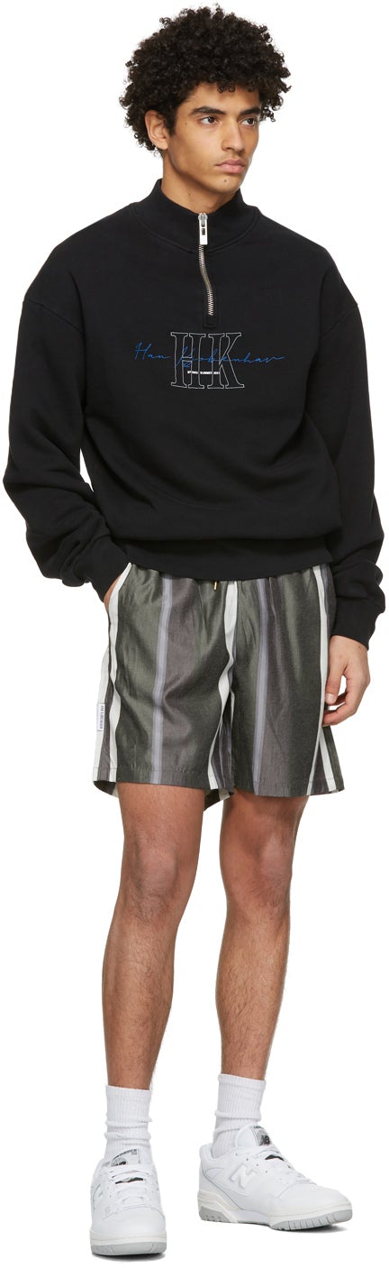 Han Kjobenhavn Grey Striped Track Shorts