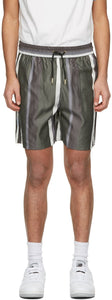 Han Kjobenhavn Grey Striped Track Shorts - Short de rail rayé gris Han Kjobenhavn - 한 Kjobenhavn 그레이 스트라이프 트랙 반바지