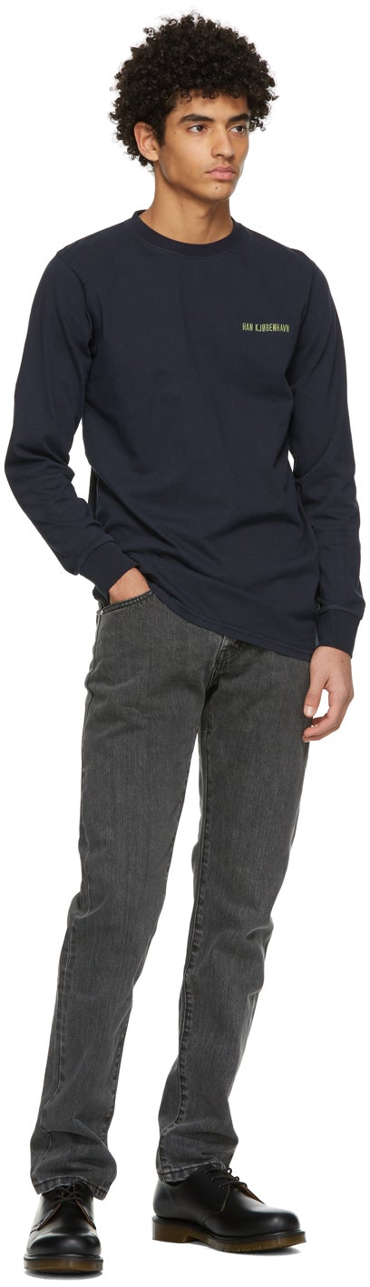 Han Kjobenhavn Navy Casual Long Sleeve T-Shirt