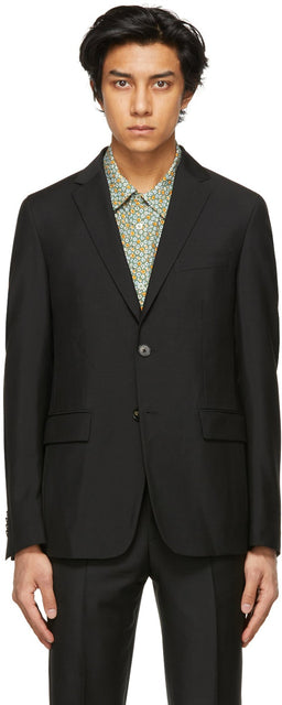 Harmony Black Wool Victor Blazer - Harmony Black Laine Victor Blazer - 하모니 블랙 양모 빅터 블레이저