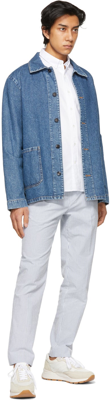 Harmony Blue Striped Paolo Trousers