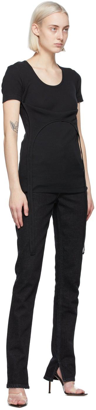 Helmut Lang Black Halter T-Shirt