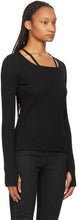 Helmut Lang Black Square Neck Long Sleeve T-Shirt