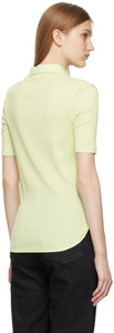 Helmut Lang Green Cotton Skinny Polo