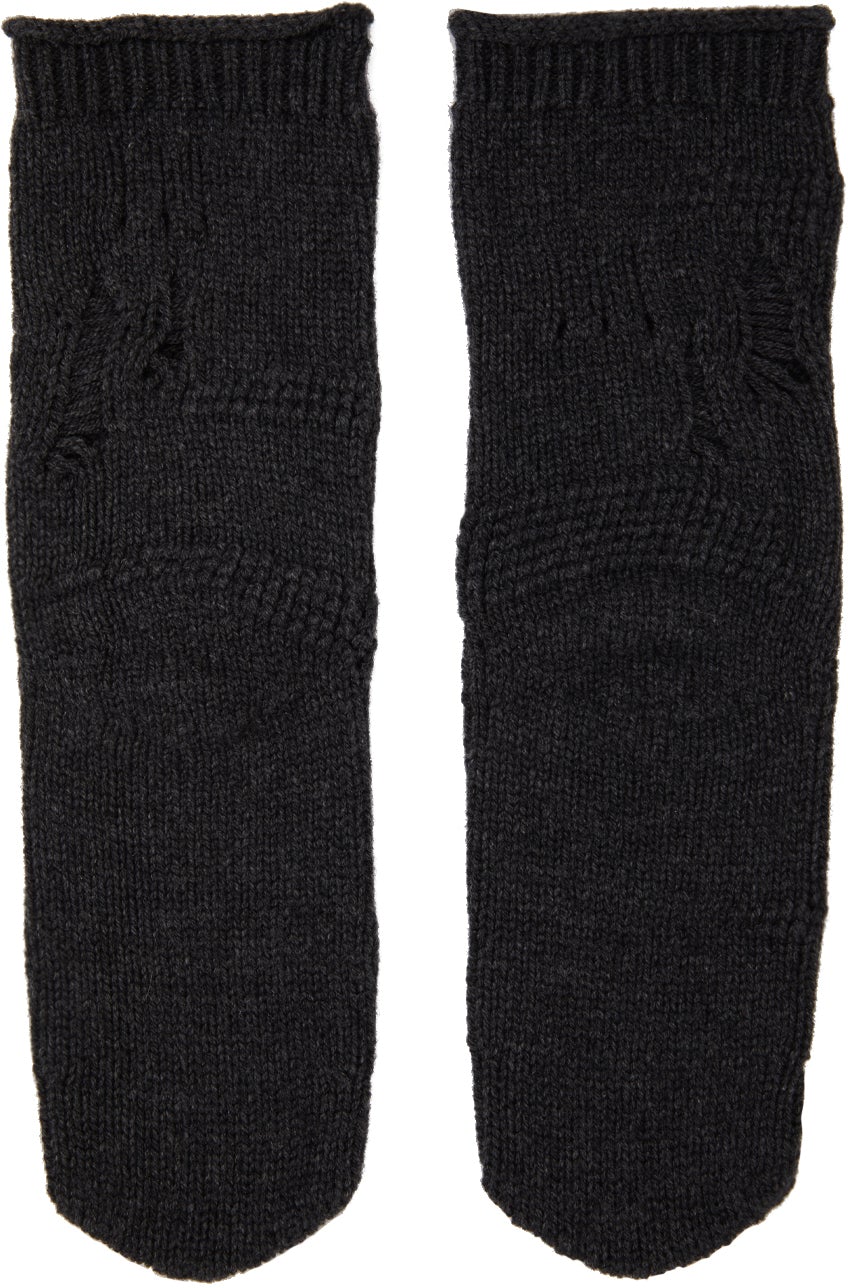 Helmut Lang Grey Distressed Socks